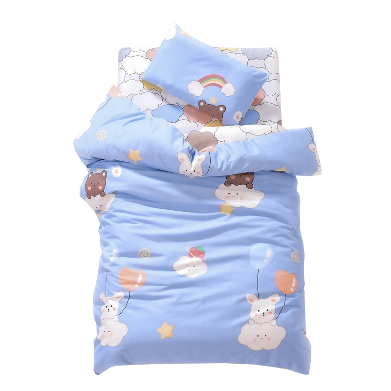 Kindergarten quilt three-piece set baby entering the kindergarten nap quilt pure cotton quilt cover children's bedding bedding six-piece set custom-made