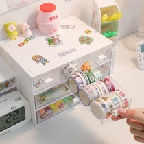 ins teen girl heart containing box table top drawer cute student dormitory rack hand ledger adhesive tape stationery storage