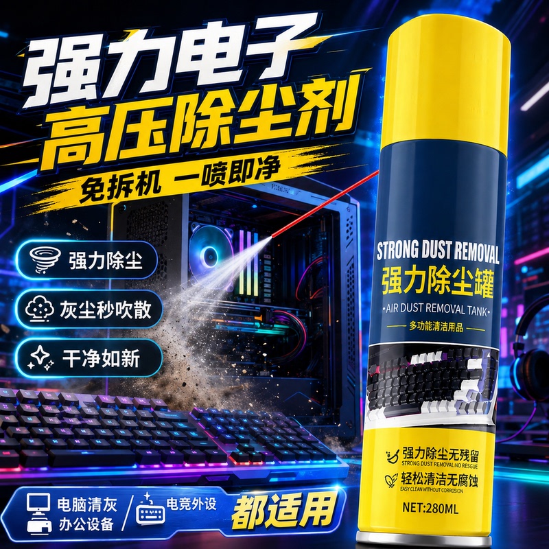 Electronic High-Pressure Dust Remover, Computer Dust Cleaning Compressed Air Dust Canister, Keyboard and Main Unit Dust Cleaning Tool, No Disassembly Needed Electronic High-Pressure Dust Remover, Computer Dust Cleaning Compressed Air Dust Canister, Keyboard and Main Unit Dust Cleaning Tool, No Disassembly Needed