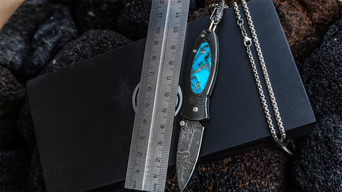 WH William Henry B02 Kingman Daily EDC plays portable turquoise knife folding knife