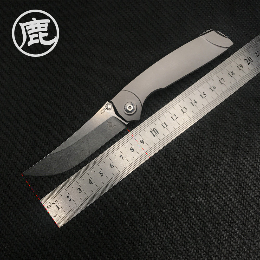 KIZER Kaiser Outdoor Camping Equipped Titanium Alloy Multipurpose EDC Pocket Open Delivery Folding Knife Ki4517