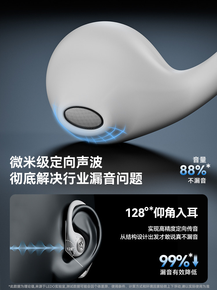 Leduo Bluetooth Headphones Wireless Ear-Hanging Bone Conduction Open-Type Non-In-Ear Sports 2025 New Model Official Genuine Product