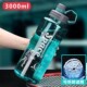Summer Outdoor Large Tea Cup Kettle for Students, Portable 3000ml Large Capacity Sports Plastic Water Cup for Girls and Boys