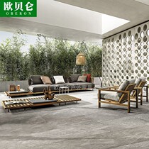 Outdoor Patio Anticorrosive Solid Wood Sofa Designer Prototype board Room Villa High-end Furniture Tea Table Outdoor Rattan sofa