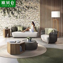 Outdoor Trio Rattan Sofa Open-air Patio Garden Casual Rattan Chair Outdoor Terrace Waterproof Sunscreen Furniture Combination