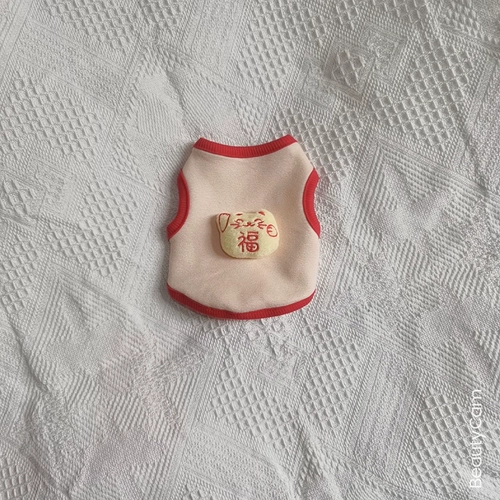 Одежда для щенков с от 0 до 3 месяцев, маленький молочный щенок чистый хлопковой бархатный бархатный бархатный плюшевый маленький собака милая праздничная новогодняя одежда