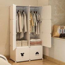 Wardrobe rental room with hanging wardrobe simple assembly double home bedroom thick rental room cloth adult dormitory