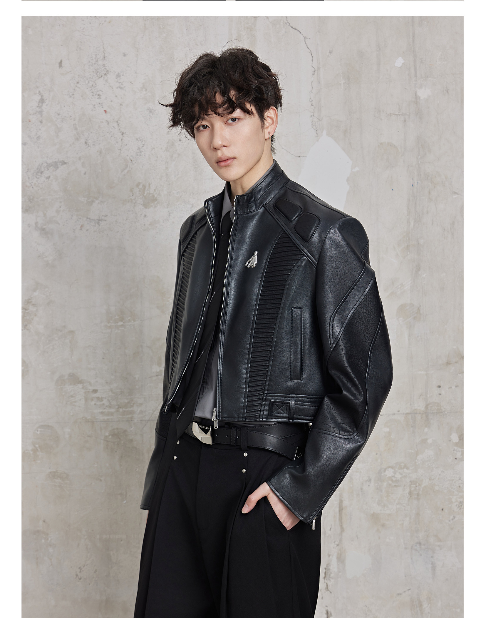FACEON LAB Akira Cropped Biker Jacket