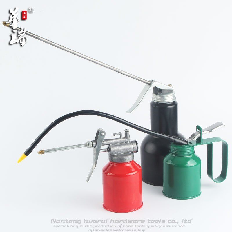 Machine Oil Pot Domestic Machine Oil Gun Long Mouth Oil Injection High Pressure Manual Iron Metal Pot Refuelling Gear Oil Greaser