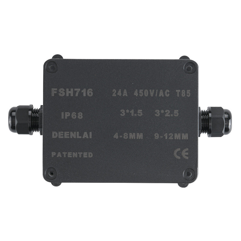 Outdoor waterproof junction box with terminals PC material Rainproof wire box cable wearing wire box outdoor monitoring power splash