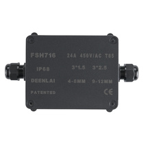 Outdoor waterproof junction box with terminals PC material Rainproof line box cable threading box outdoor monitoring power splash