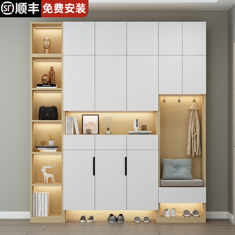 Custom porch cabinet shoe cabinet home door modern minimalist one-in-one entrance hall storage cabinet large-capacity locker