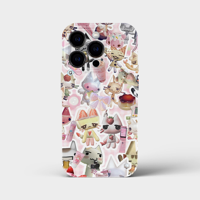 Millennium Style Doro Cat Phone Case for iPhone 15, Apple 16 Pro Max, Vintage Y2K, Subculture, 14-Year-Old Girls, 13-Year-Old Film, OPPO Reno, Xiaomi, Vivo X200, Redmi, OnePlus, Huawei
