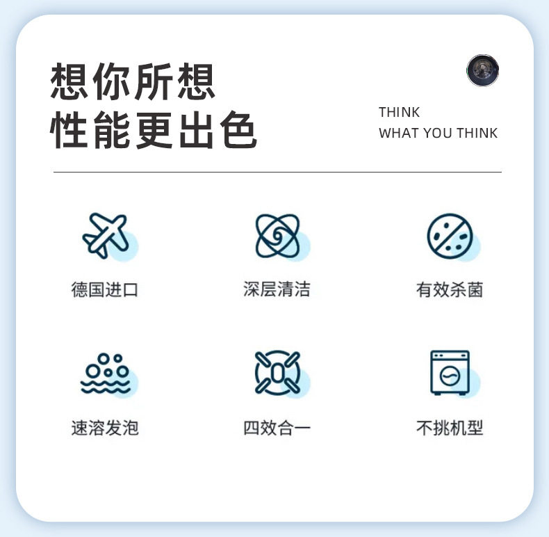 跨境出口12片装洗衣机槽清洗泡腾片全自动消毒杀菌清洁剂去污渍详情2