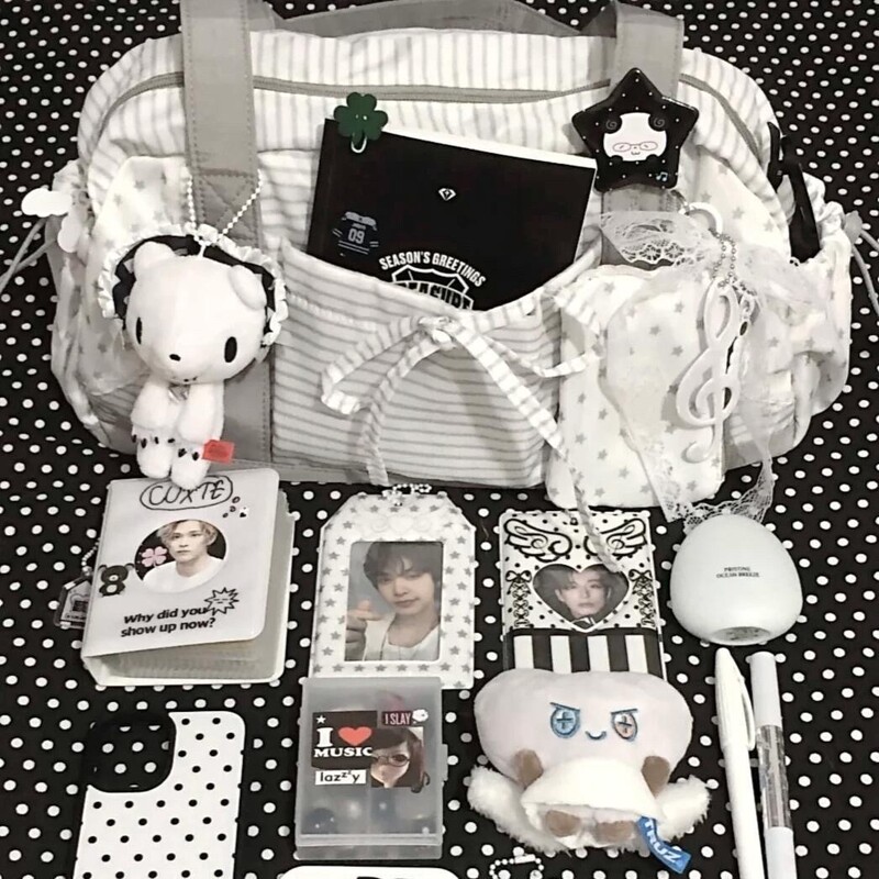 2025 New Musical Note Star Polka Dot Shoulder Bag Travel Commuter Underarm Bag Large Capacity Boston Bag 2025 New Musical Note Star Polka Dot Shoulder Bag Travel Commuter Underarm Bag Large Capacity Boston Bag