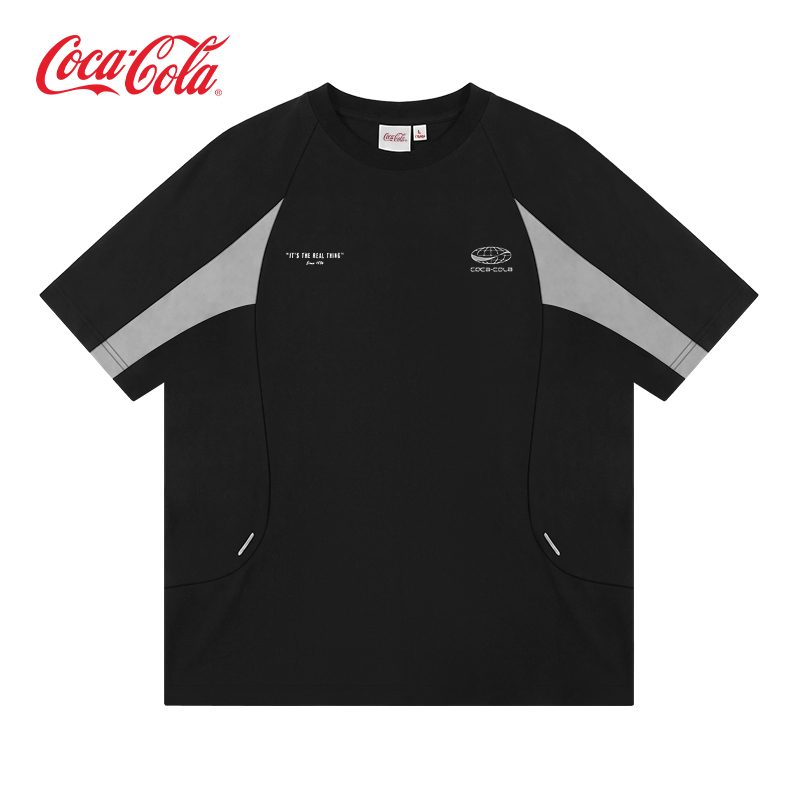 Coca-Cola Outdoor 7A Antibacterial Moisture-Wicking Quick-Drying Thick Board Print Short-Sleeve T-Shirt Unisex