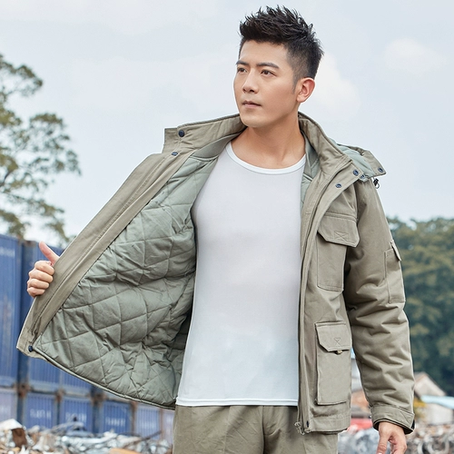 Зимняя куртка для работы, съемный пуховик, увеличенная толщина, делается под заказ