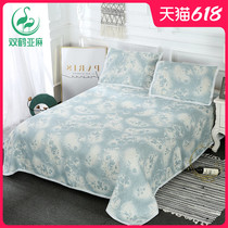 Twin Crane linen mat Three sets pure linen thickened Double beds Single 1 5m1 8 m Bed Mat folding Soft Summer