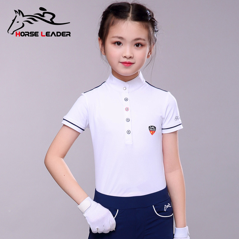 Summer children's equestrian T-shirt imported quick dry riding T-shirt short-sleeved equestrian clothing women children riding men