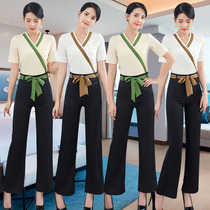 2021 Autumn Winter Foot Therapy Technician Work Clothes Lady Beauty Salon Spa Wellness Museum Beauty Division Foot Bath Suit Repair