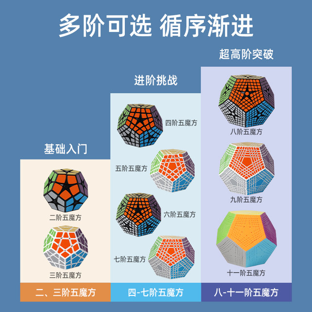 Shengshou 3X3 Magic Cube Irregular Dodecahedron 3X3 2X2 4X4 5X5 6X6 7X7 High-Level Competition Children's Educational Toy 2