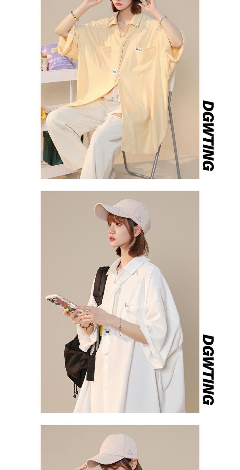 black Ice silk Short sleeve shirt female 2025 The new summer Thin money shirt loose coat easy Big size Women's wear Put on your clothes