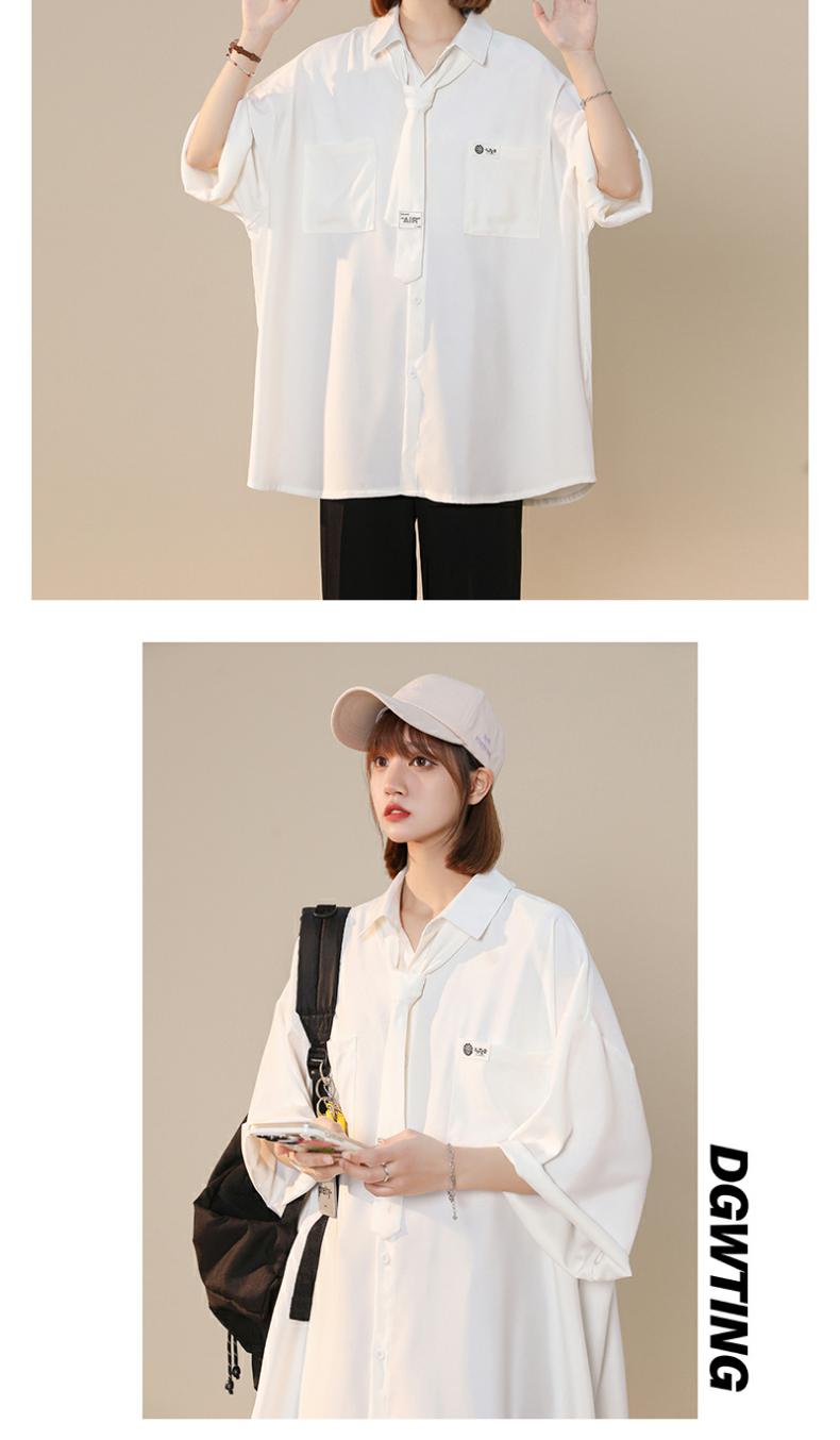 black Ice silk Short sleeve shirt female 2025 The new summer Thin money shirt loose coat easy Big size Women's wear Put on your clothes