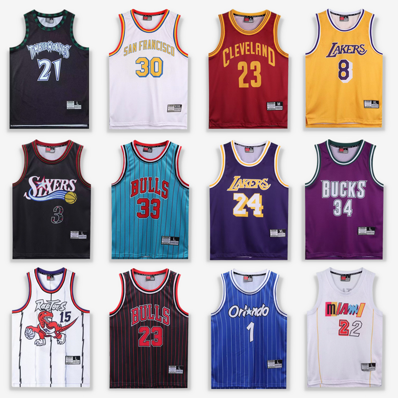 American Retro Jersey Lakers Kobe James Iverson Tracy Mcgrady Summer Breathable Mesh Training Basketball Jersey Vest American Retro Jersey Lakers Kobe James Iverson Tracy Mcgrady Summer Breathable Mesh Training Basketball Jersey Vest