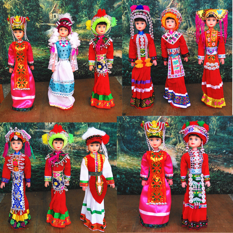 Guizhou Minority Dolls Handmade Kongbu Teaching Utensils Swing Pieces Yunnan Featured Doll Tourist Souvenirs-Taobao