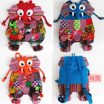 Ethnic style shoulder small elephant bag childrens backpack Fashion popular shoulder bag cute childrens small backpack