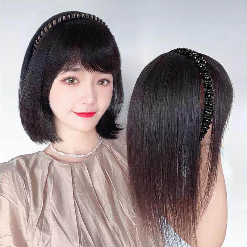 假发女片发箍刘海一体真发头顶补发片,遮白发神器,自然前额齐刘海假刘海,让你美出新高度!-刘海片-淘宝好物网