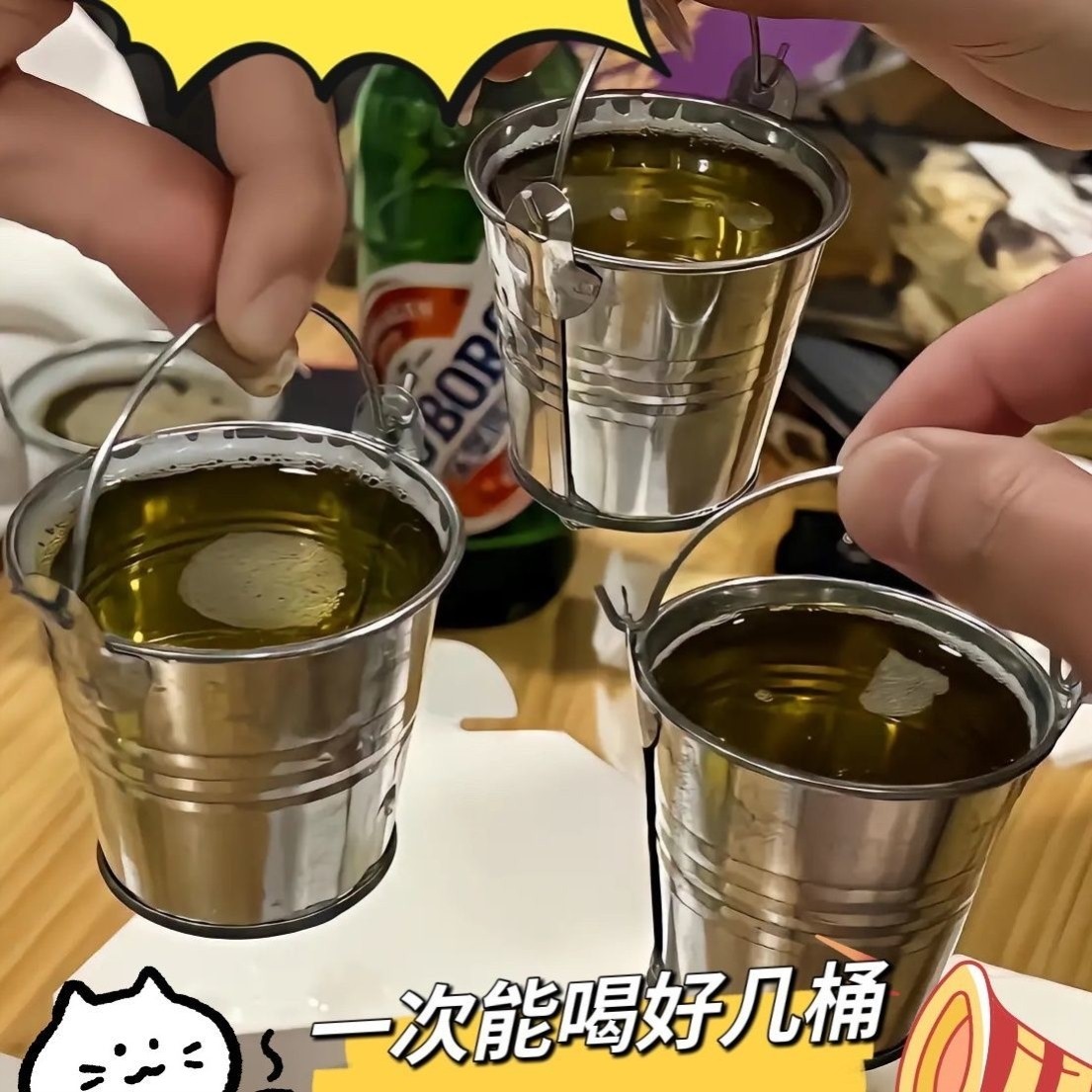 Small groveling wine glasses Beer Barrel Mini Iron Barrel Wine Glasses Creative Funny Drinking Buckets Not Leaking Barbecue Big Zale Beer-Taobao