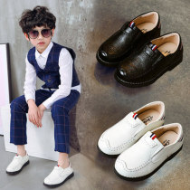 Childrens shoes black British style leather Primary School students perform leather shoes