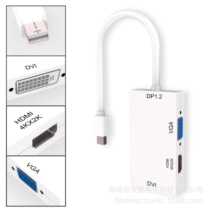 minidp three-in-one rectangular high-definition conversion cable 4K*2K minidp to vga dvi hdmi 4k