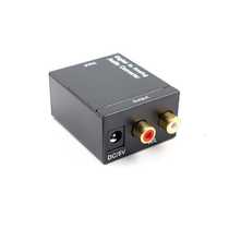 Digital to analog digital signal audio converter left and right channel coaxial optical fiber to analog audio converter