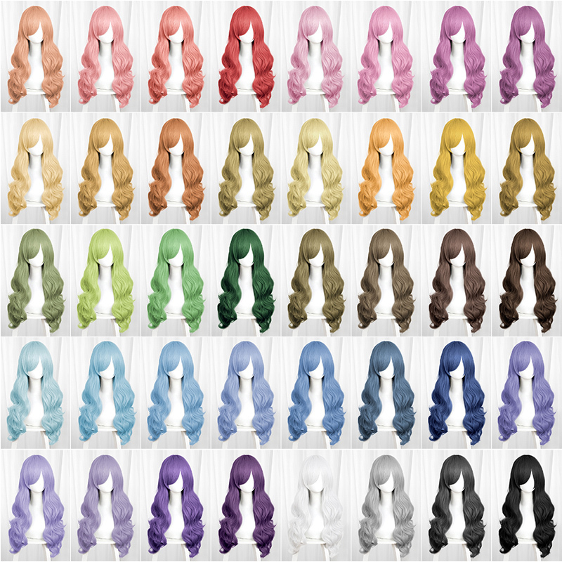 Overlord Universal Big Wave 75cm Long Curly Cosplay Wig Multi-Color Thickened and Weighted Hair Volume Hair Girl Style