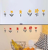 Bedroom dormitory bedside decals waistline balcony kitchen glass anti-collision sliding door stickers mirror decoration wall stickers