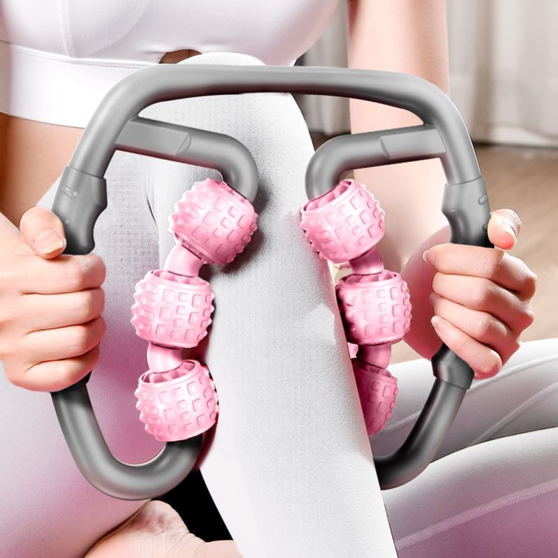 Six Wheels Leg Massager Ring Clip Small Leg Sloppy Leaner Slim Leg God Instrumental Student Coarse Leg Fuel Grease Roller Holding