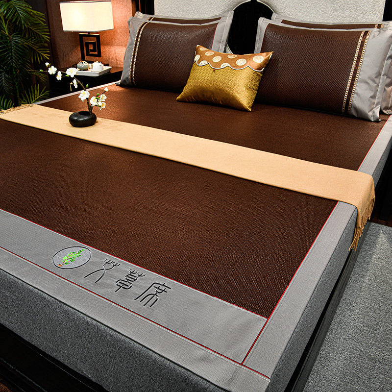 Agrass Ice Vines Mat three sets Home washable thickened cool mat Folding Machine Wash 1 5m Sleeping Air Conditioning Cool Mat