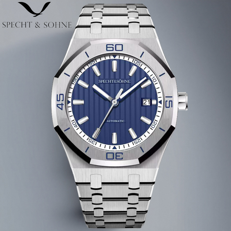 Specht&Sohne Men's Watch Octagonal Oak Style Stainless Steel Strap High-End Luxury Imported Movement Mechanical Watch
