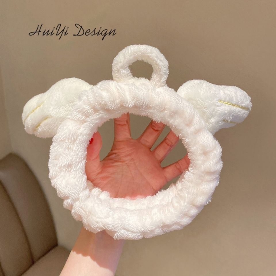 Korea's new plush angel circle with Korean reddish face washing hair hair hair hair decoration girlfriend