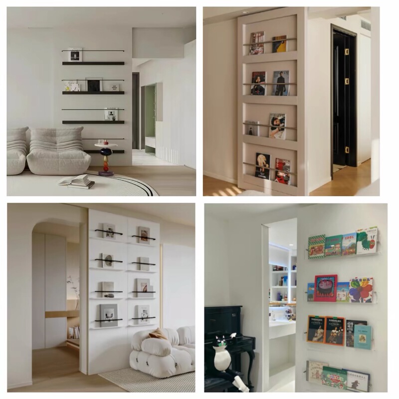 Cream-Colored Magazine Sliding Door, Ghost Door, Barn Door, Trackless Sliding Door, Bookshelf, Newspaper Rack Door, Adjustable Color, Includes Installation Cream-Colored Magazine Sliding Door, Ghost Door, Barn Door, Trackless Sliding Door, Bookshelf, Newspaper Rack Door, Adjustable Color, Includes Installation