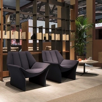 Nordic Designer Minimalist Casual Chair Glass GRP Single Deck Chair Living-room Sample room in talks to receive profiled chairs