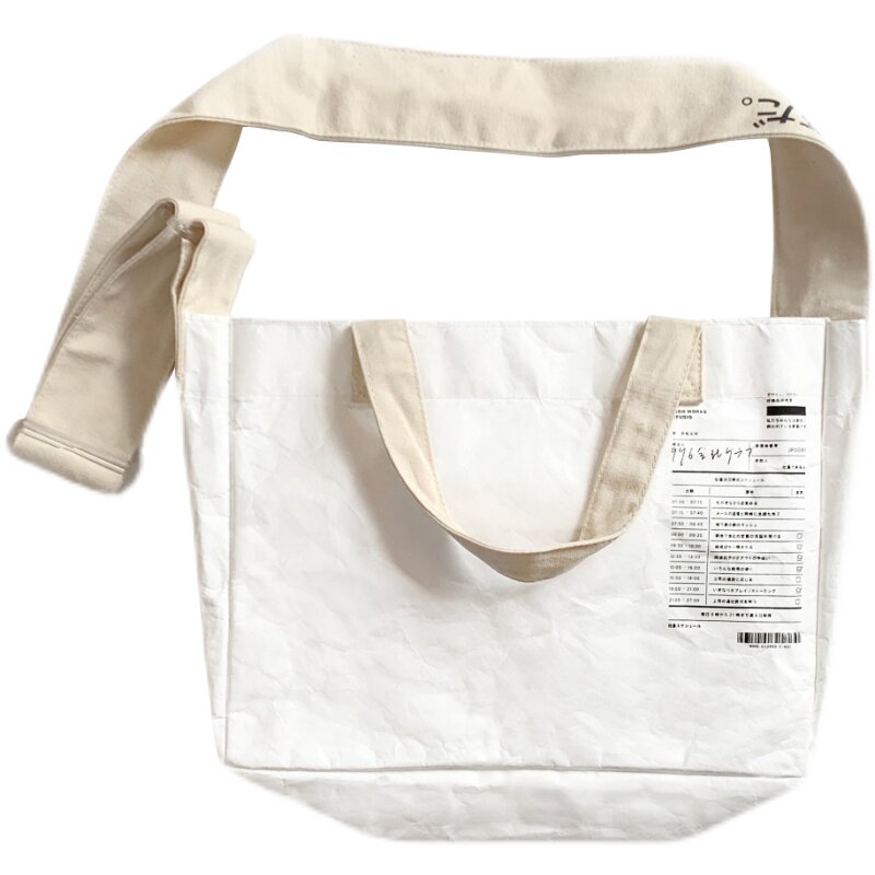 Custom Logo Waterproof Washable Kraft Tyvek Bag, Handheld Shoulder Crossbody Eco Bag - Thumbnail 6