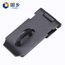 Guxiang stainless steel paint lock door nose buckle lock brand cabinet anti-theft door latch padlock door bolt black 3