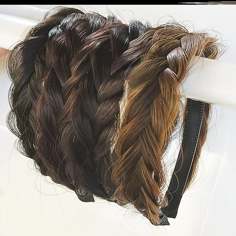 Short Hair Transition Period Headwear Recommended Fish Bony Braid Wig Twist Hair Braid Hair Stirrup With Teeth Anti Slip Head Decorated Press Hair