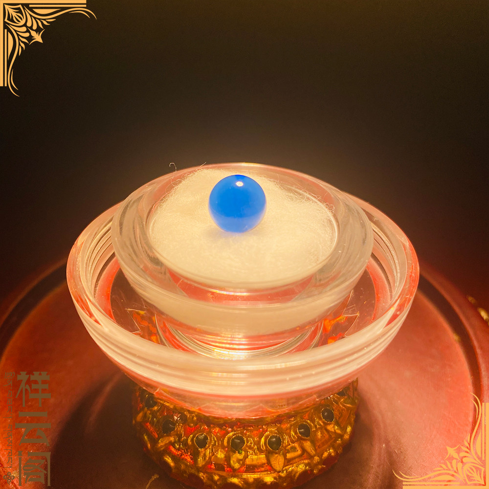 12 years old shop pharmacist glass light sturdy sub Pupin for Stupa blue size 6 mm