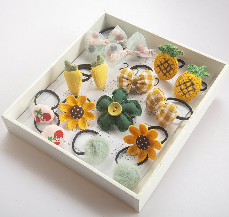 Girls tie head flower 2021 new dress headdress high-end Xia Xianqi small intestine hair ring ins Korean ponytail