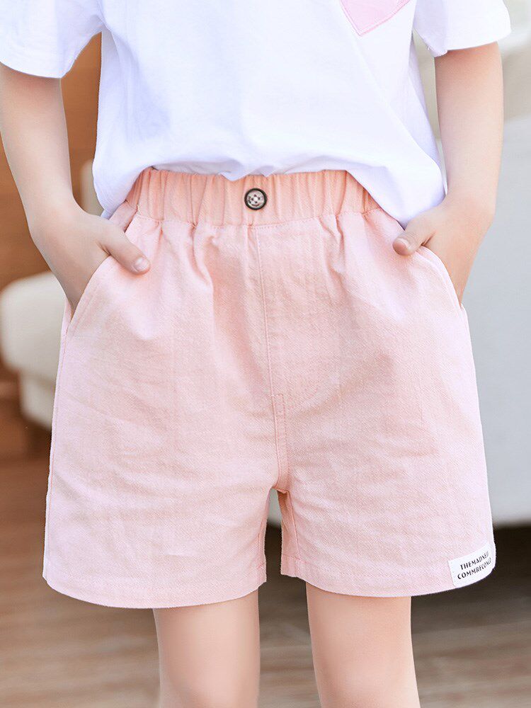 Girl shorts for outside wearing children Summer 100 lap slim fit pants baby CUHK child summer clothing casual sports 50% pants