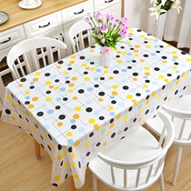 Table cloth waterproof and anti-burn plastic-free plastic table cushion living room tea table Home rectangular table cloth table Gaib